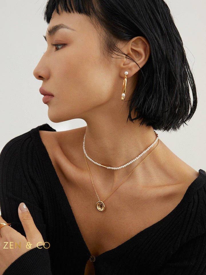 HANNAH Fijn kralenketting met parels voor wholesale door ZEN&CO Studio