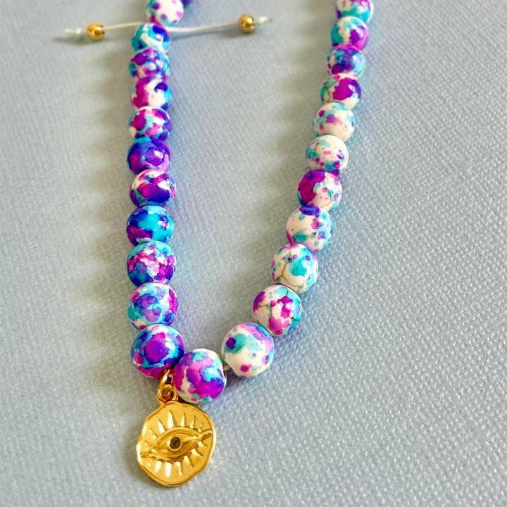 Mad Collector – wholesale Phonecase strap – Lison Purple Gold Phone Jewelry
