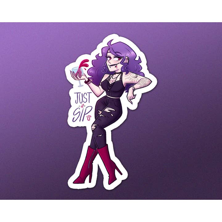 Ta en klunk vampyrklistermärke för wholesale av Nicole Alt Delete