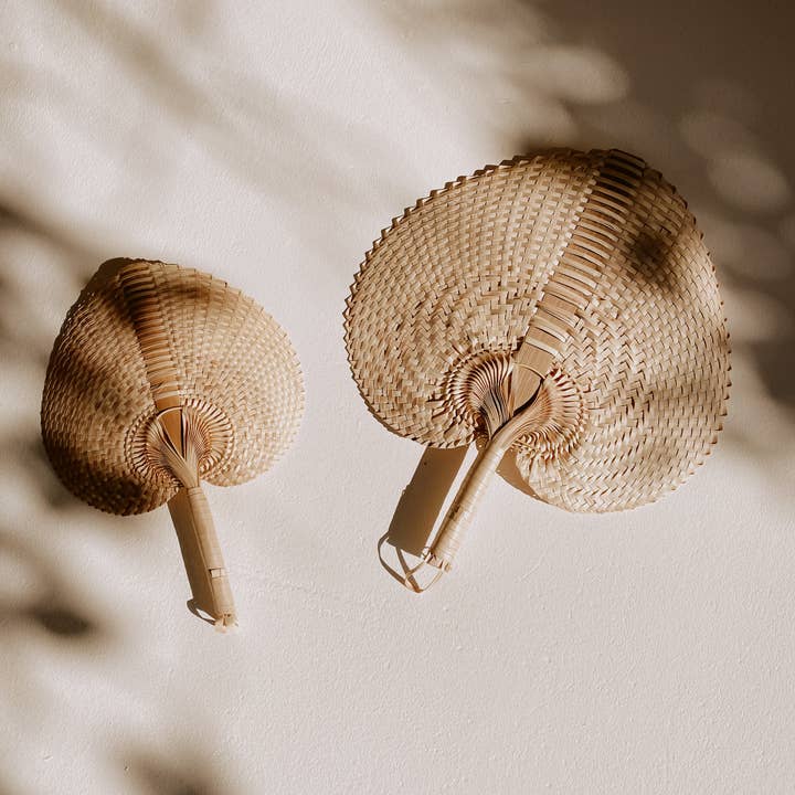 Village Thrive - Wholesale Wall Accent - Woven Paradisio Fan in Blonde