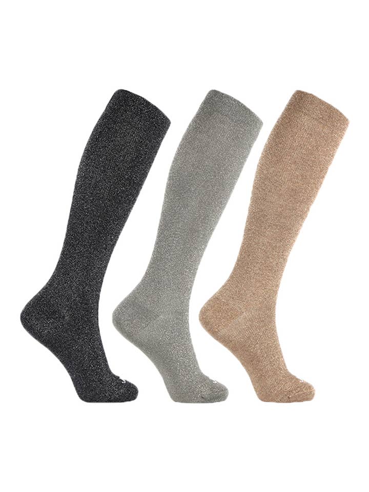 Pima Katoen Alledaagse Compressiesokken (15-20mmHg) - Lurex - 3 Pack voor wholesale door Ja-vie