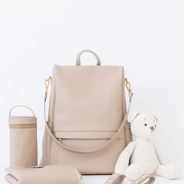 Mia + Sophia – Engroshandel Bletaske - Baby – Mia pusletaske med stelremme, flaskebholder og pusleunderlag7