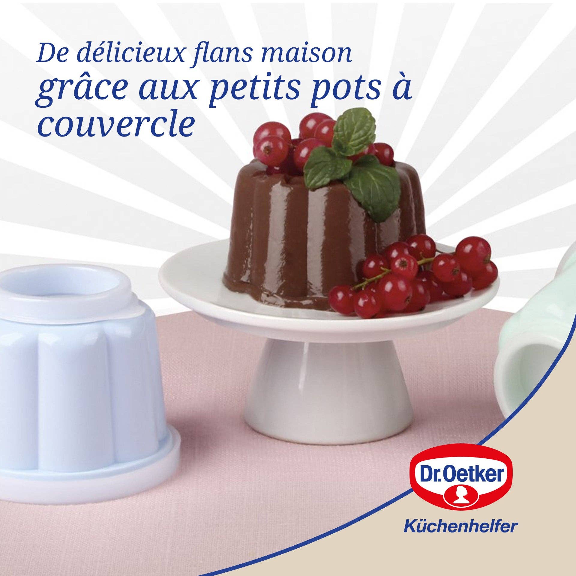 Dr. Oetker - Wholesale Cake Decorating Kit - Set of 6 flan molds with lid 6.3 x 7.5 cm Dr. Oetker Retro4