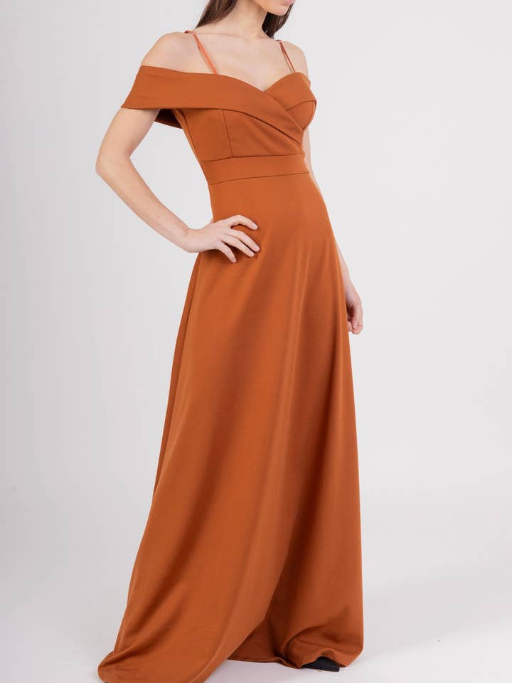 Alice'Desir - Wholesale Gown - Women's - 8892 A-line dress with boat neckline16