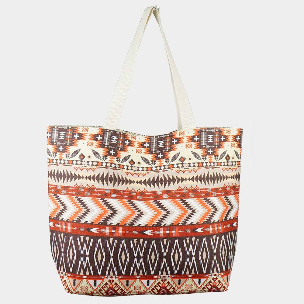 Sensibling Corp. - Wholesale Tote Bag - Women's - Aztec Pattern Tote Bag
1