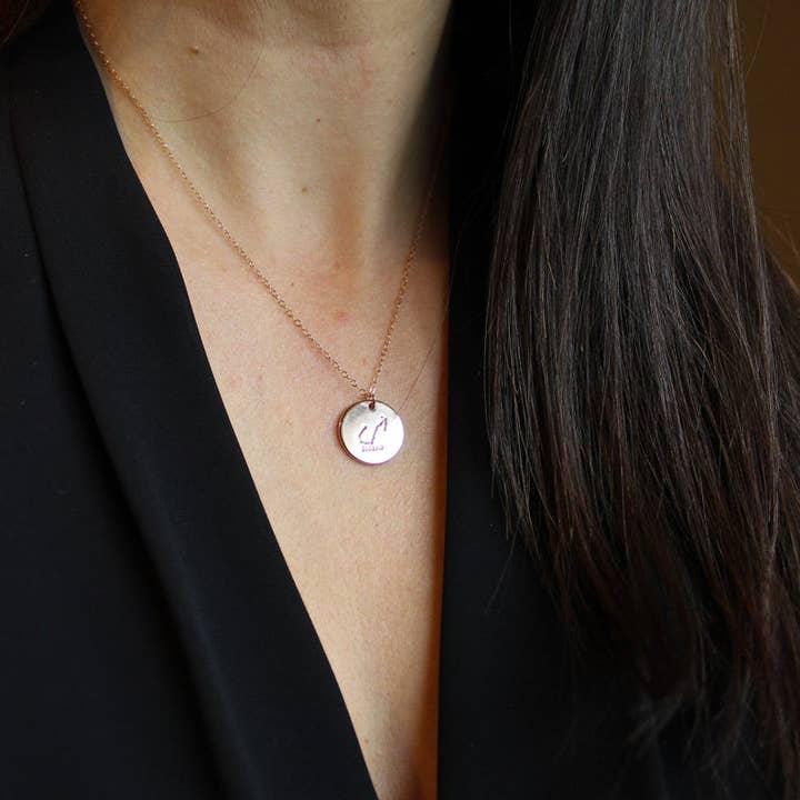 Laalee Jewelry – Engroshandel Halskæde med vedhæng – Rose guld stjernetegn halskæde, stjernetegn smykker, mønt halskæde2