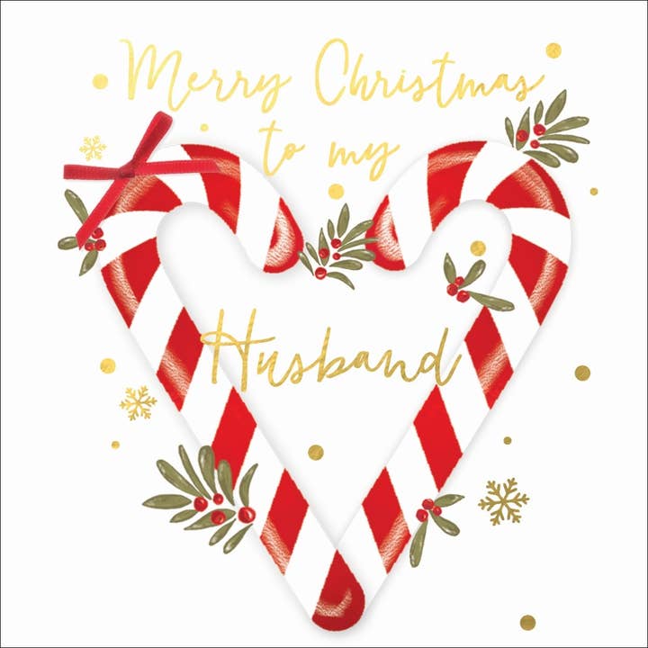 Marito, biglietto di Natale fatto a mano per la vendita all'ingrosso da parte di The Handcrafted Card Company