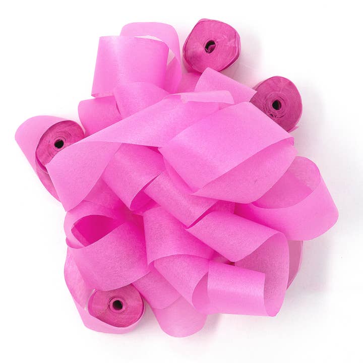 Ultimate Confetti - Wholesale Confetti - Pink Tissue Paper Streamers - 20 Rolls (1" x 30')
