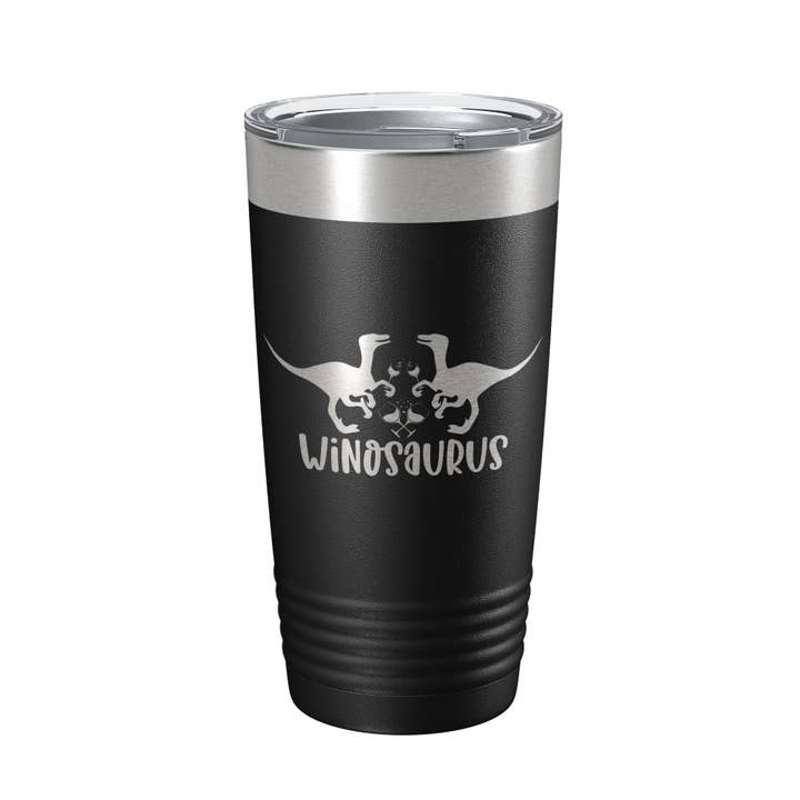 Tasse de voyage Winosaurus Gumbler, vin, dinosaure, cadeau amusant, tasse à café isolée gravée au laser, 20 oz pour la vente par CarveBright