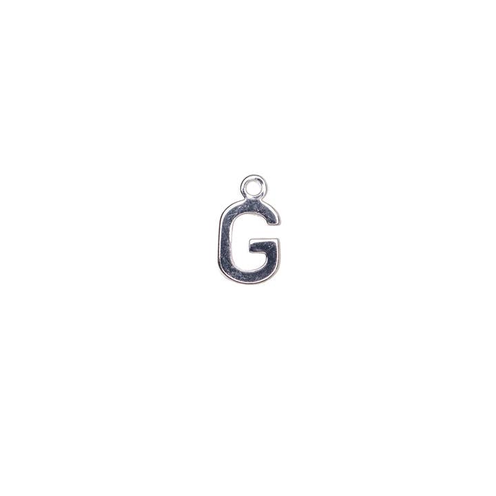 Continental Beads - Wholesale Individual charm/pendant - 8.5mm Letters of the Alphabet Charms - Available in Silver and Gold - Made of Solid Pewter - Sold Individually10