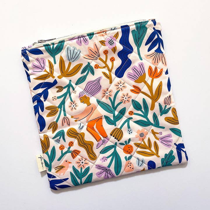 Fabric Drawer - Wholesale Book Cover - Handmade Quilted Book Sleeve – Frolic (Light)0