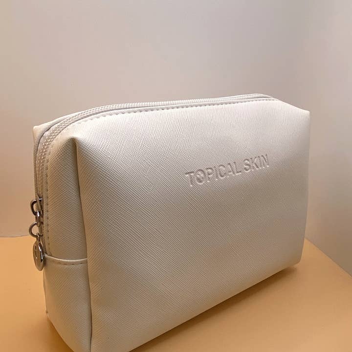 Topical Skin LLC - Wholesale Makeup/Cosmetic Bag - Vegan Saffiano Leather Classic Cosmetic Bag1