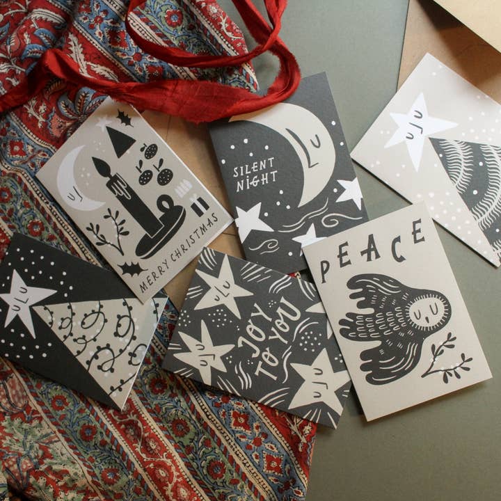 Lauren Marina - Vente Cartes de Noël - Carte de Noël « Silent Night » Moon2