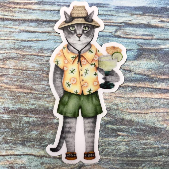 Abundance Illustration - Wholesale Sticker - Margarita cat sticker2