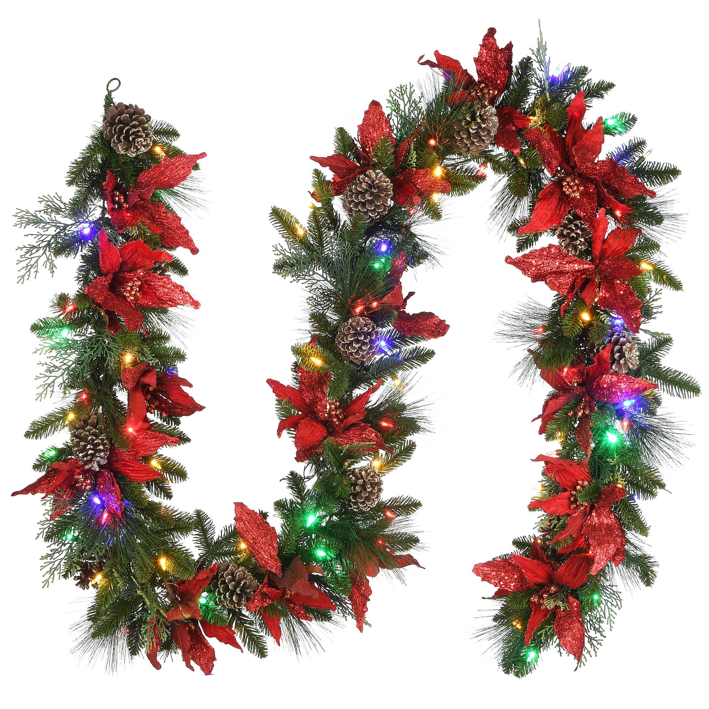 National Tree Company - Wholesale Bunting/Garland - 9 ft. Pre-Lit Decorative Collection Garland with Clear Lights, Plug-In1