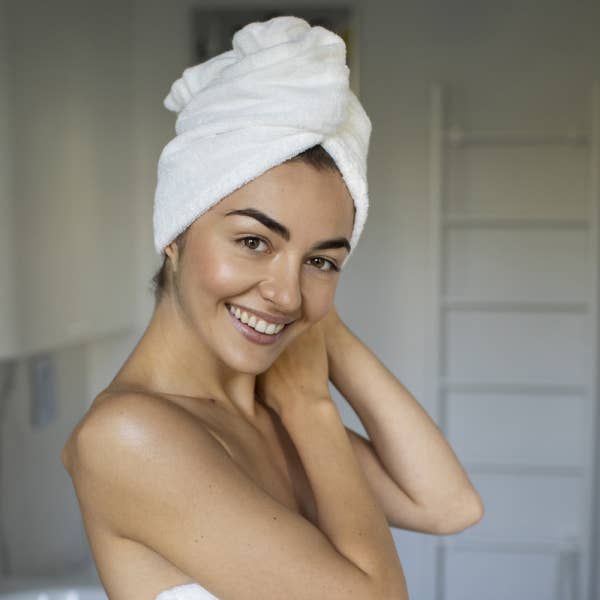 MAYLILY – wholesale Hårhandduk – Bambu hår turban - grädde