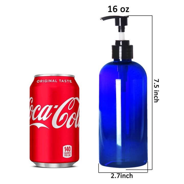 Youngever - Wholesale Soap Dispenser - Youngever 5 Pack 16OZ Refillable Plastic Pump Bottles - Blue2