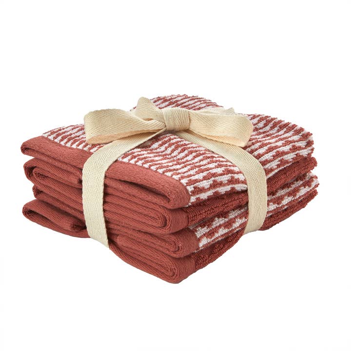 Longborough 4-Piece Turkish Cotton Washcloth Set, Spice for wholesale by SKL HOME