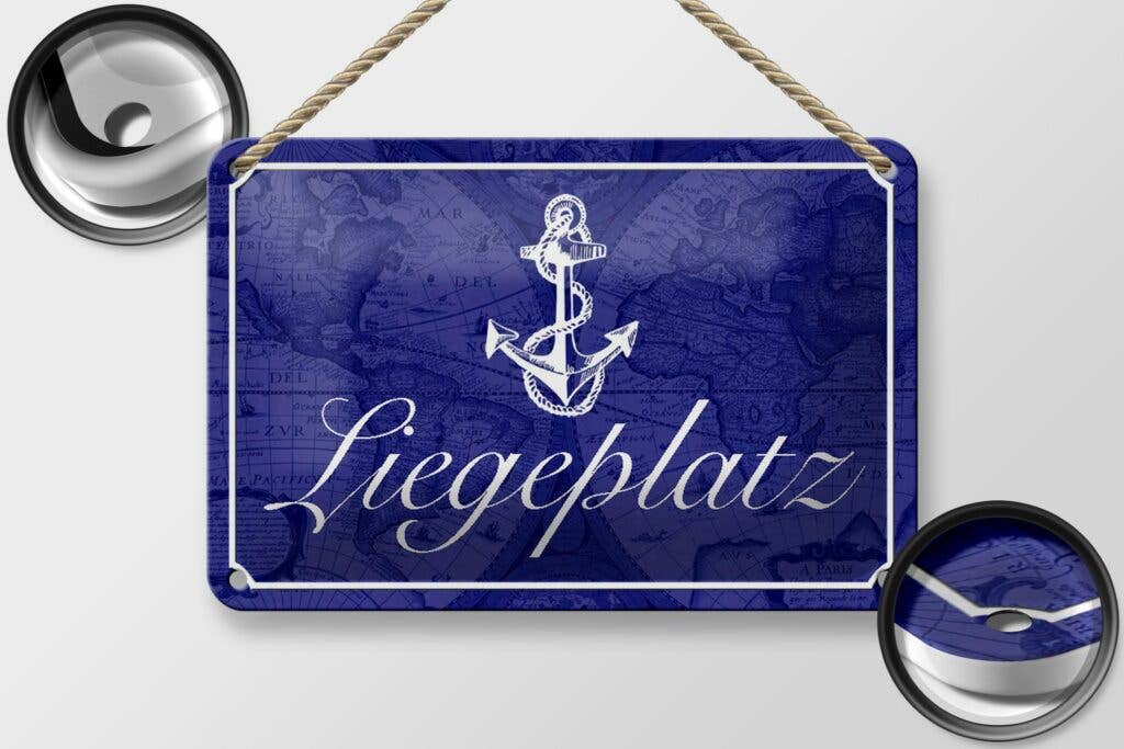 Femer – Sinal por atacado – Sinal de lata dizendo 18x12 cm âncora âncora de veleiro, sinal de decoração1