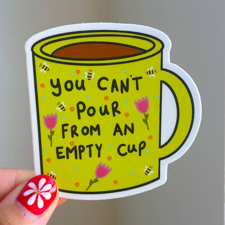 Wild Rabbit Beads - Wholesale Sticker - Vinyl Sticker (Can't Pour from an Empty Cup)0