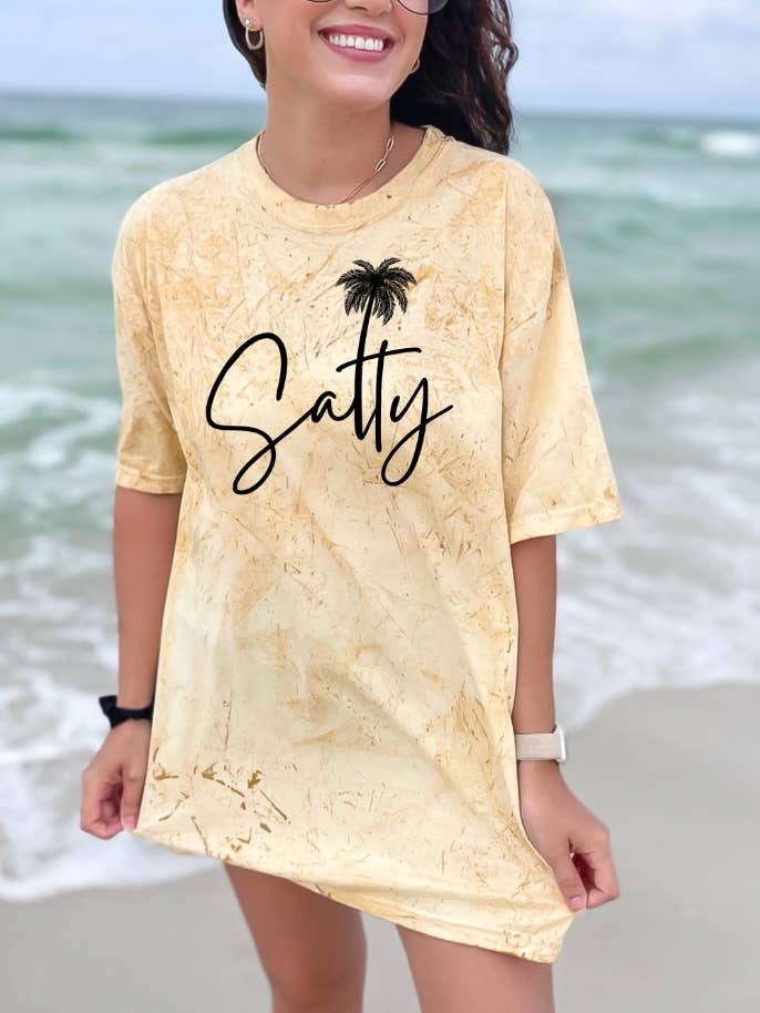 Salty Colorblast Grafisk T-shirt för wholesale av SGB Wholesale