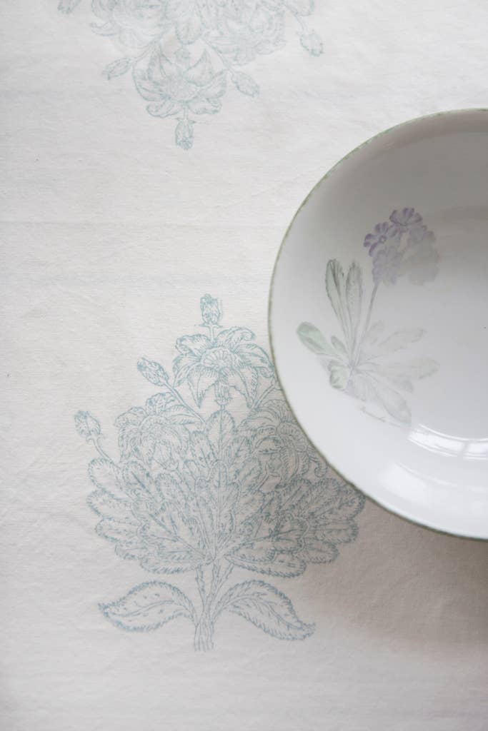 Rozablue – Engroshandel Dug – Håndbloktrykt dug lille Livets Træ Mineral4