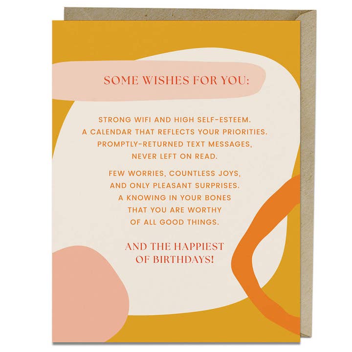 Nora McInerny Some Wishes Birthday Card for wholesale by Knock Knock