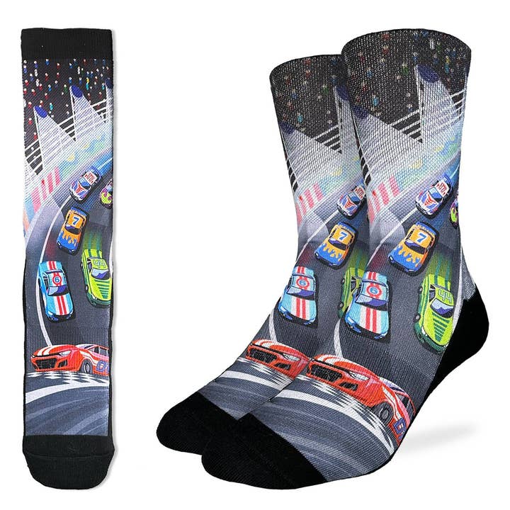 Chaussettes Stock Car Auto Racing pour hommes pour la vente par Good Luck Sock