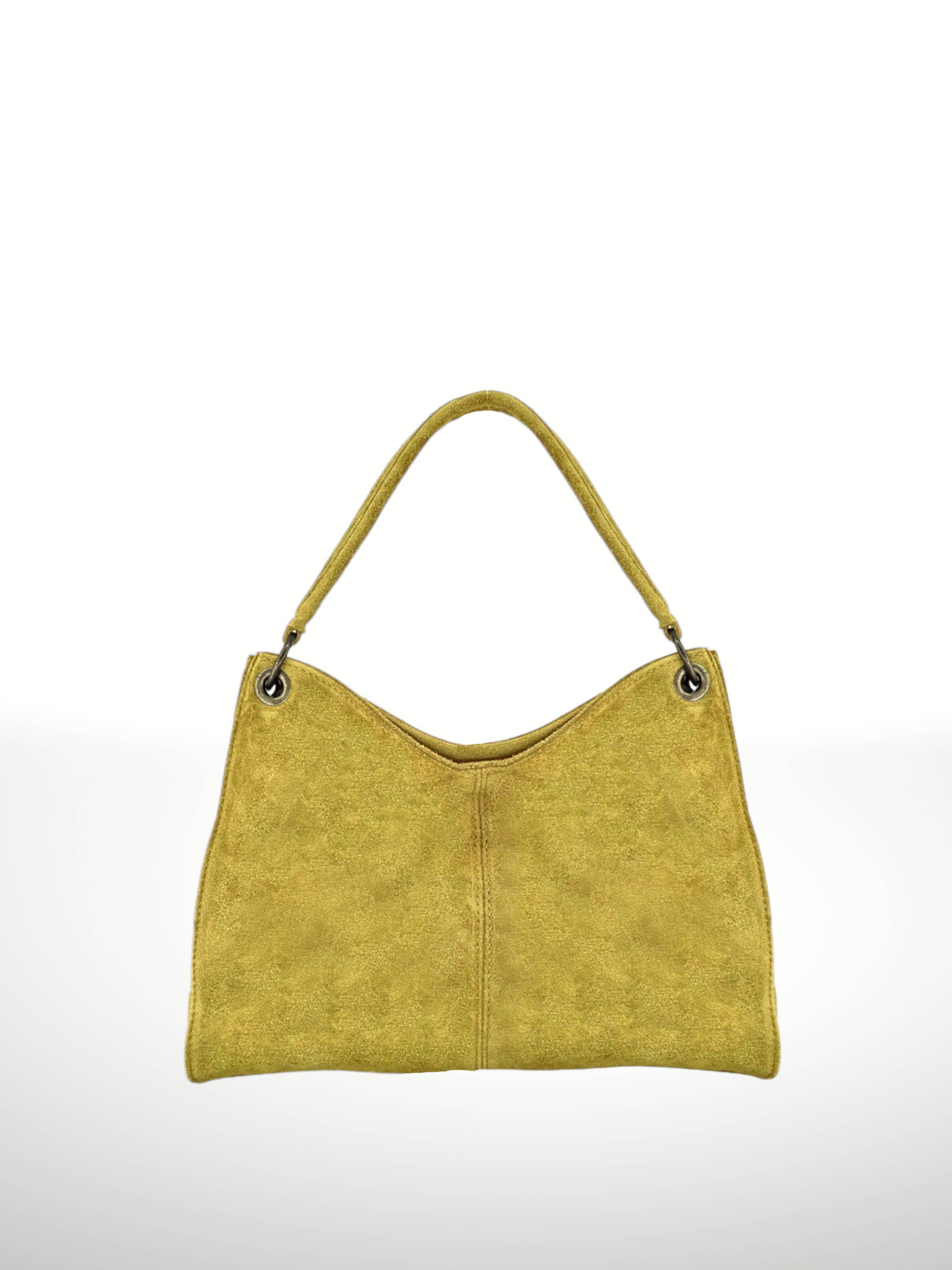 ITALIAN'S LEATHER - Wholesale Shoulder Bag - Women's - Riccio Suede Leather Bag 22021427