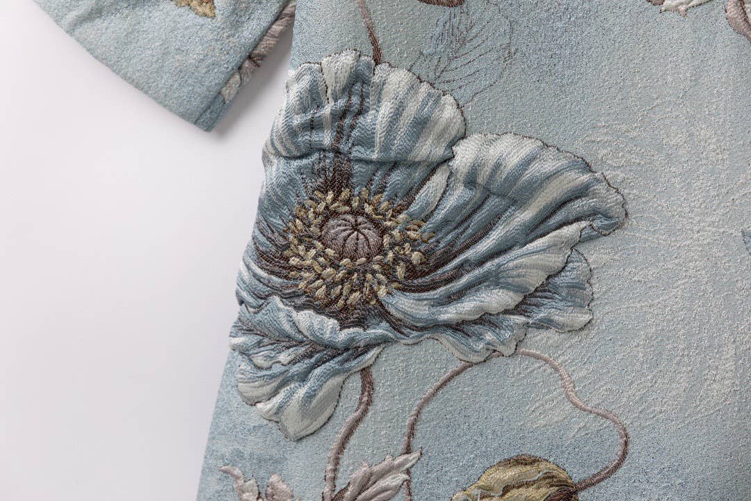 Productseeker - Vente Robe – femme - Coupe-vent fleuri à perles CT102Y avec charme à col rond11