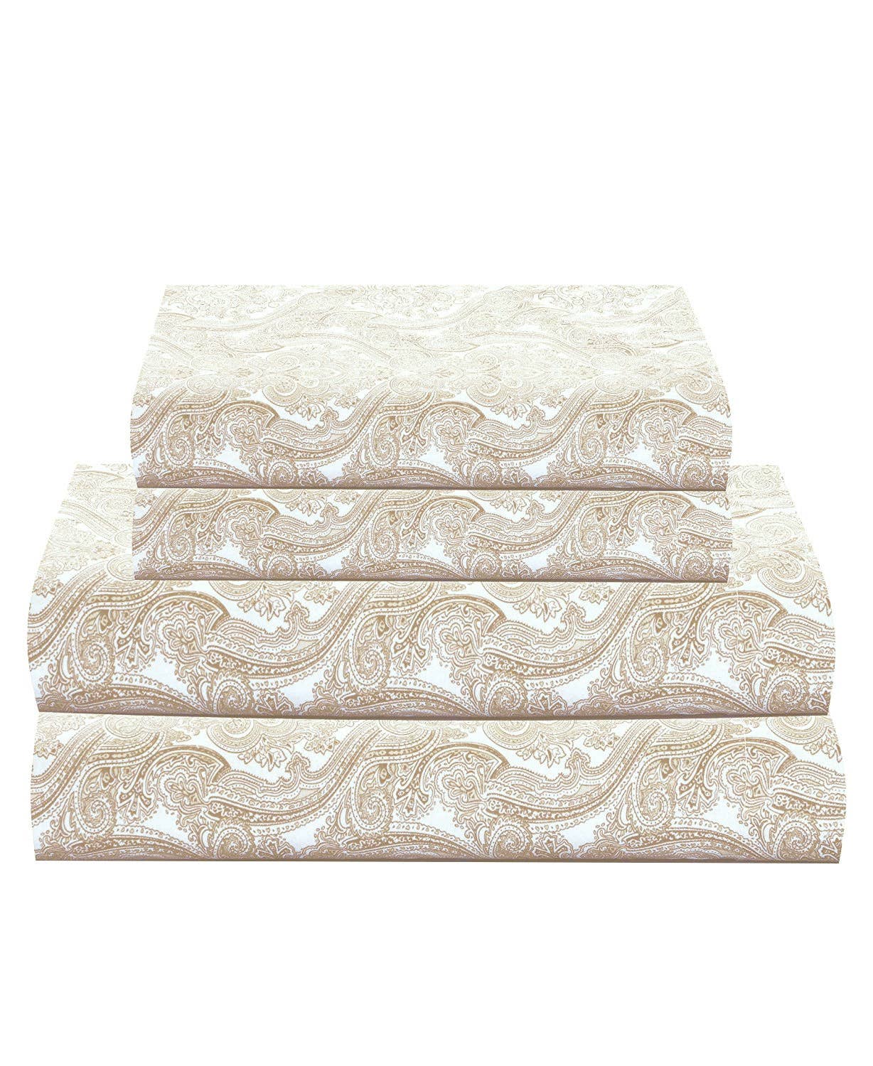 Feather & Stitch New York - Vente Parures de lit - Ensemble de draps en percale 100 % coton, 300 fils (4 pièces)2