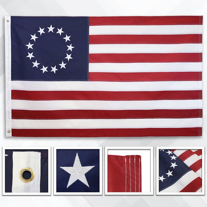 Flags Importer - Wholesale Flag - Betsy Ross Embroidered Flag 3x5ft