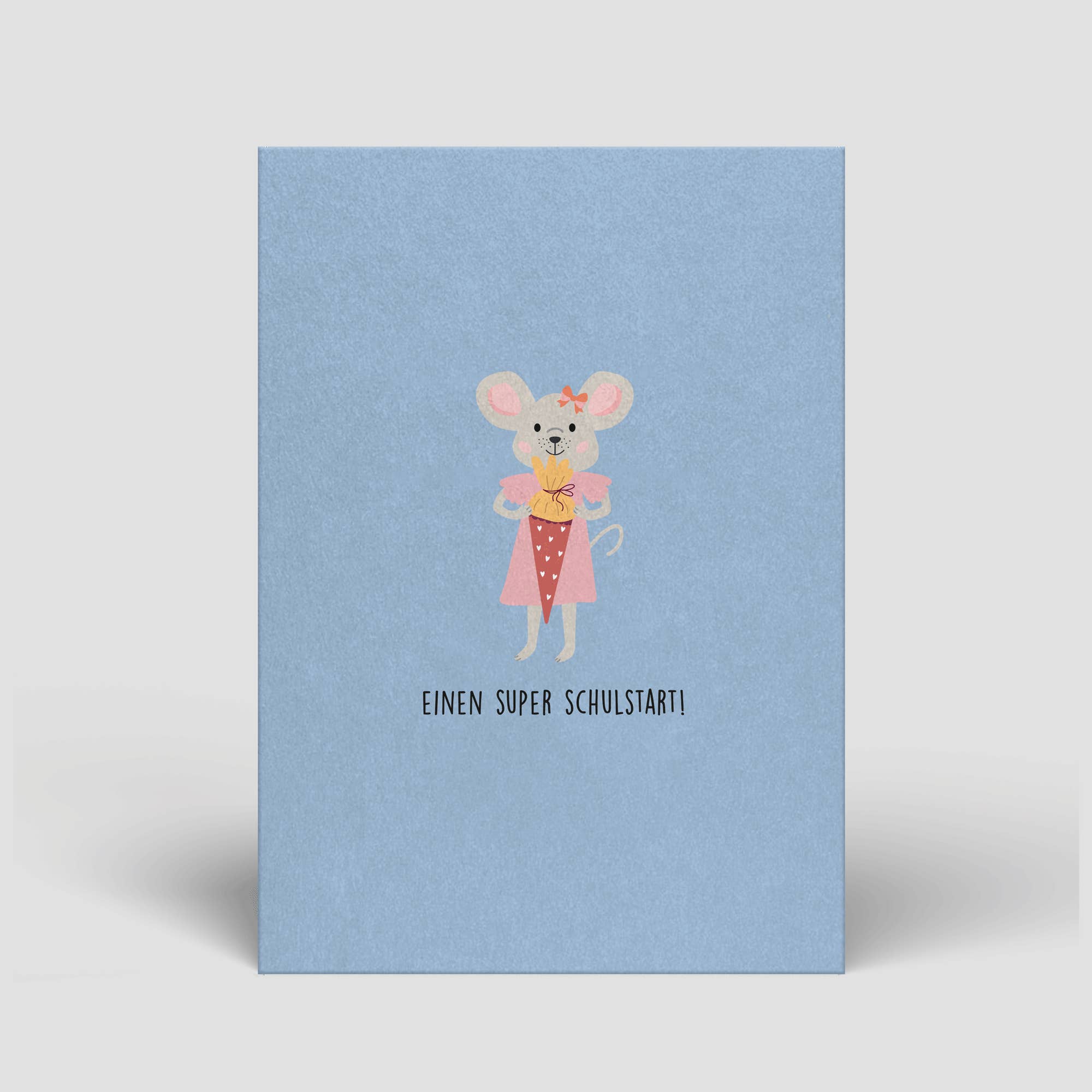 Naturbedacht - Wholesale Postcard - Postcard - School Enrollment - Mouse with School Bag - No. 92