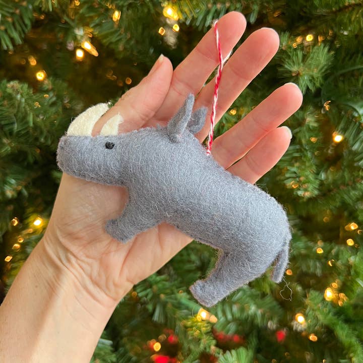 Ornaments 4 Orphans - Vendita all'ingrosso Decorazione - Ornamento natalizio in feltro di lana Rhino2