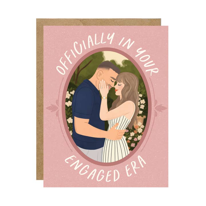 Officiellement dans votre ère de fiançailles - Carte d'amour Secret Garden pour la vente par Simple Whimsy