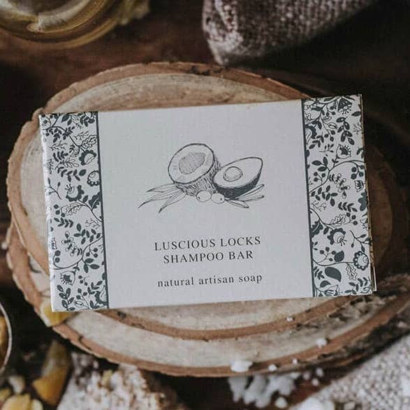 Luscious Locks Shampoo Bar for wholesale by The Dartmoor Soap Company