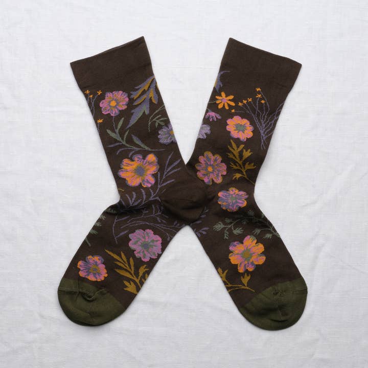 Bonne Maison - Wholesale Socks - Unisex - Terre d'Ombre Herbier Sock0
