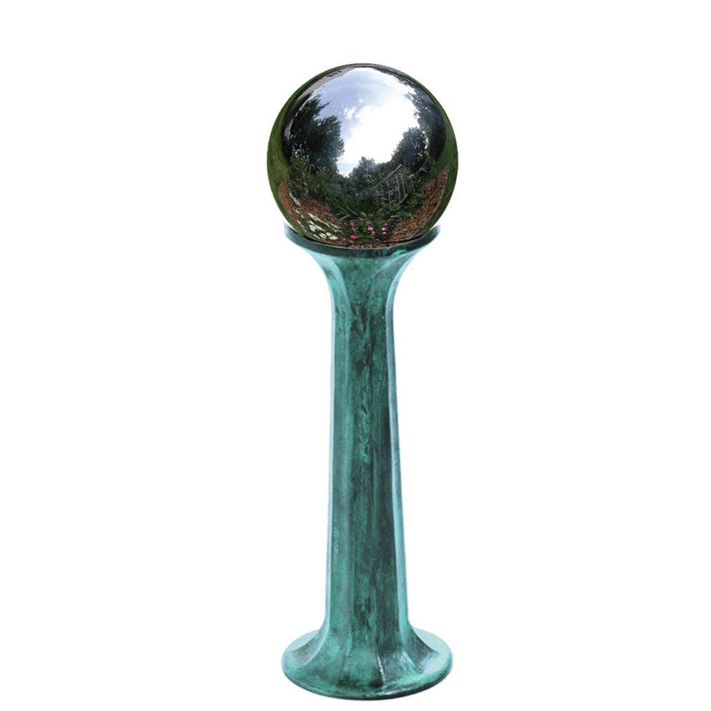 Rome Garden - Venta al por mayor Adornos/decoración de exteriores - Base de pedestal tipo pilar de hierro fundido Rome, 24 pulgadas de altura, #B262