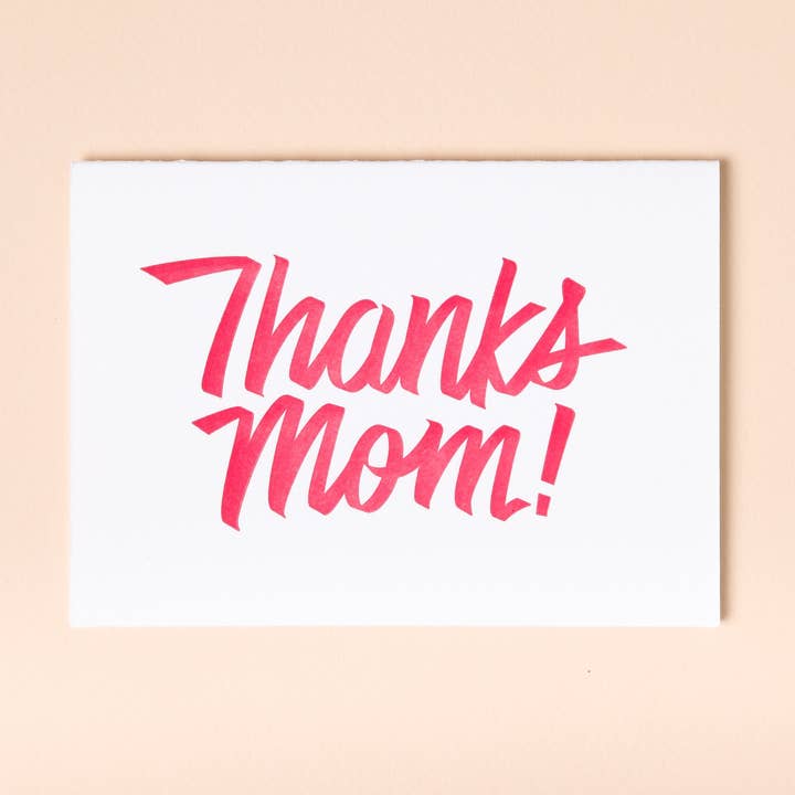 Merci maman ! Carte Letterpress pour la vente par Formidably Impressed