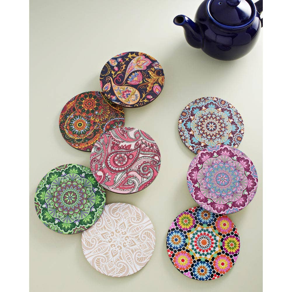 Sensibling Corp. - Wholesale Coasters - Antique Pattern Printed Round Coaster
1