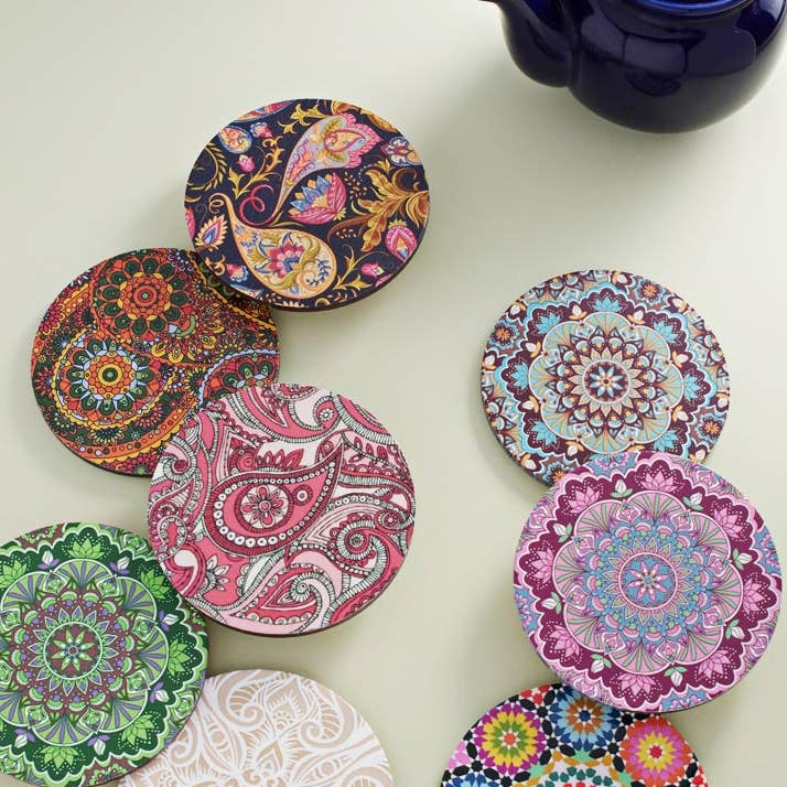 Sensibling Corp. - Wholesale Coasters - Antique Pattern Printed Round Coaster
1