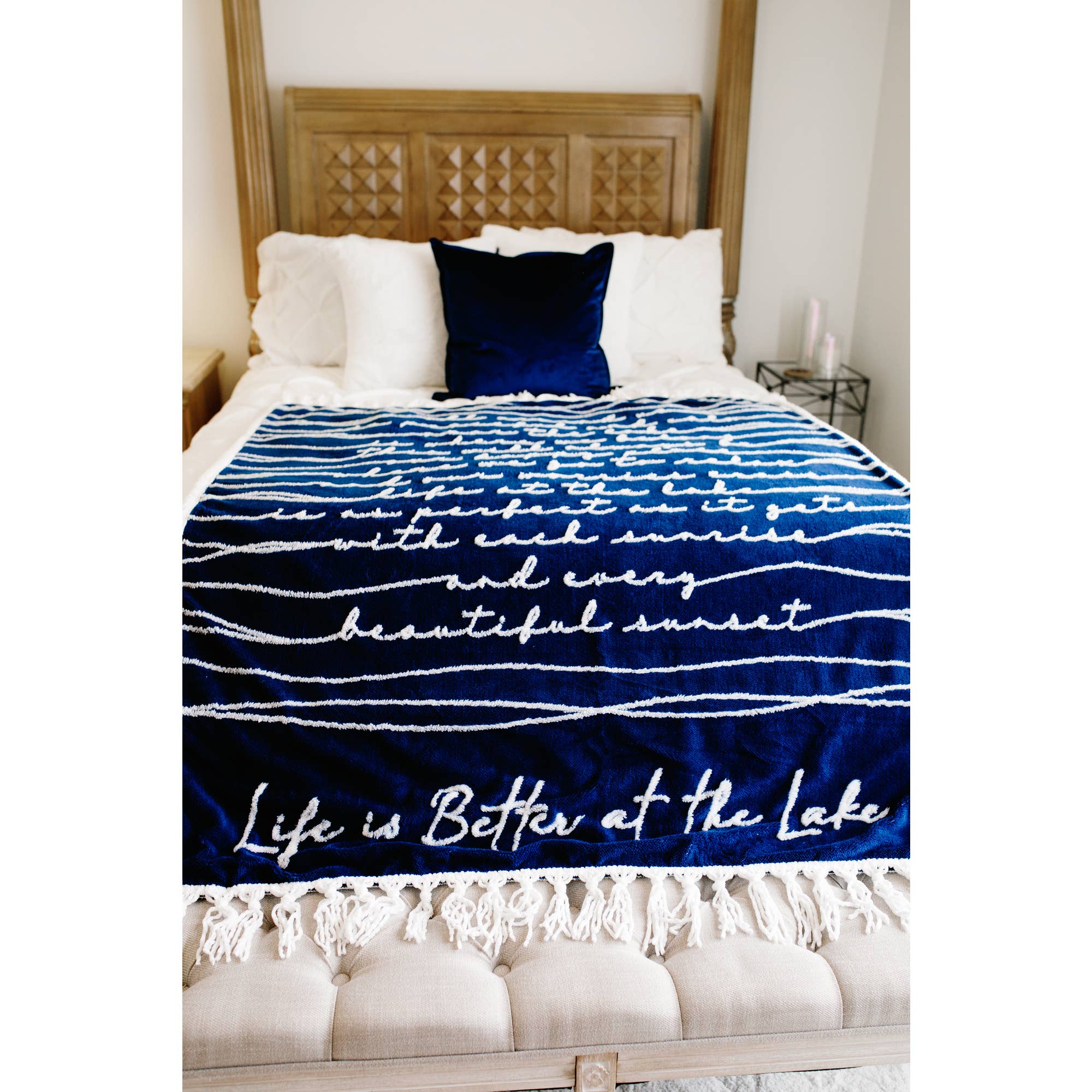 Pavilion - Wholesale Throw Blanket - Life Is Better at the Lake 50" x 60" Plush Blanket8