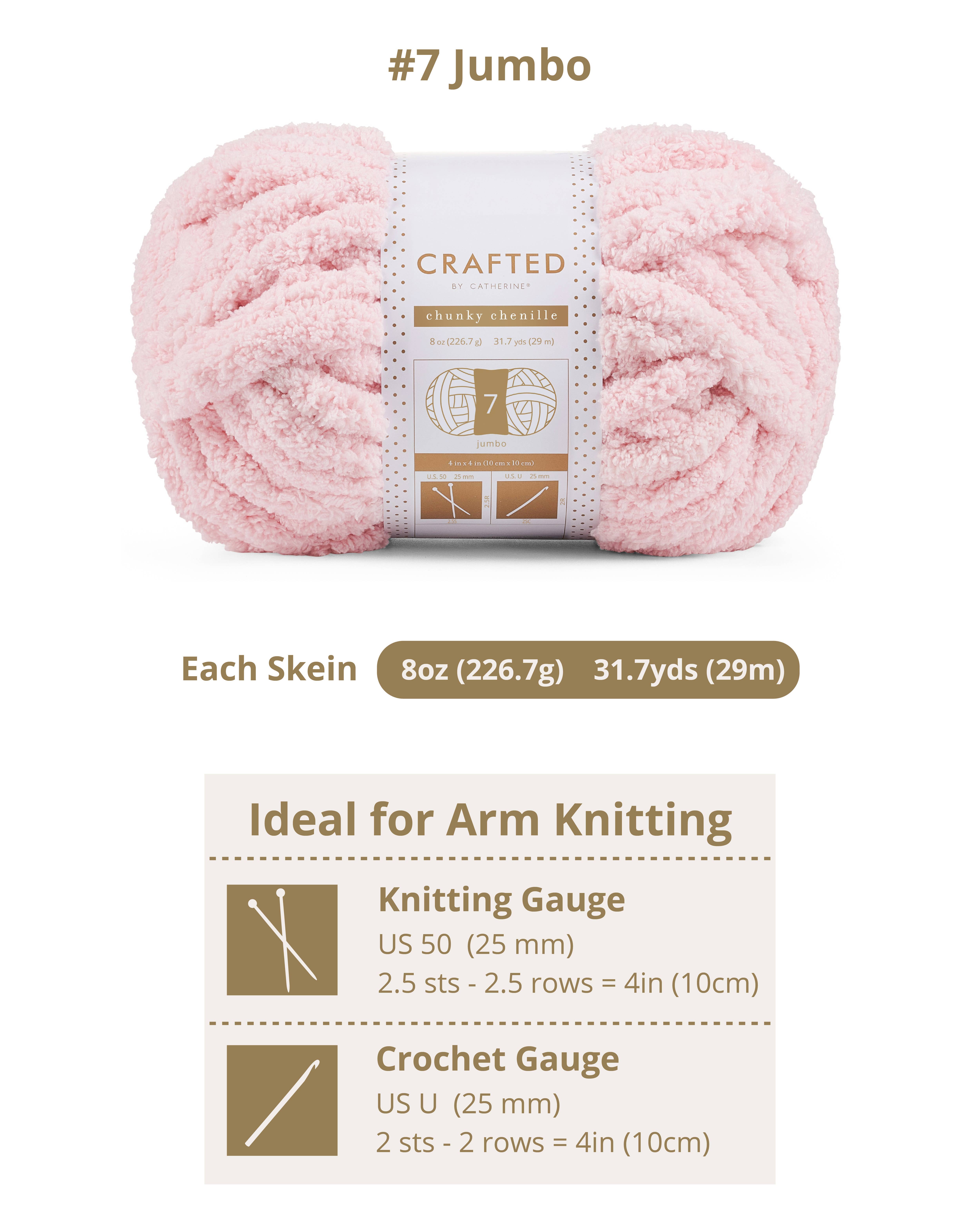 Crafted by Catherine - Wholesale Yarn - Chunky Chenill Yarn | 8oz/227g | Jumbo #7 | Pack of 69