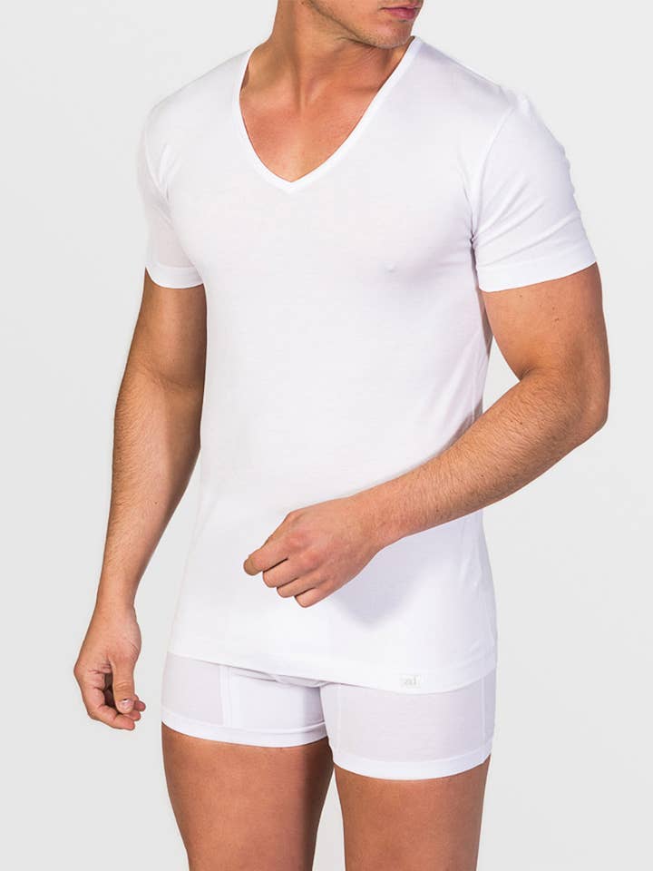 Windsor V-ringad herrundertröja 100% merceriserad bomull för wholesale av ZD Zero Defects