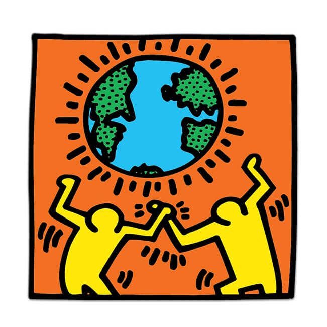 Earth by Keith Haring - Die-Cut Sticker for wholesale by Apply Stickers