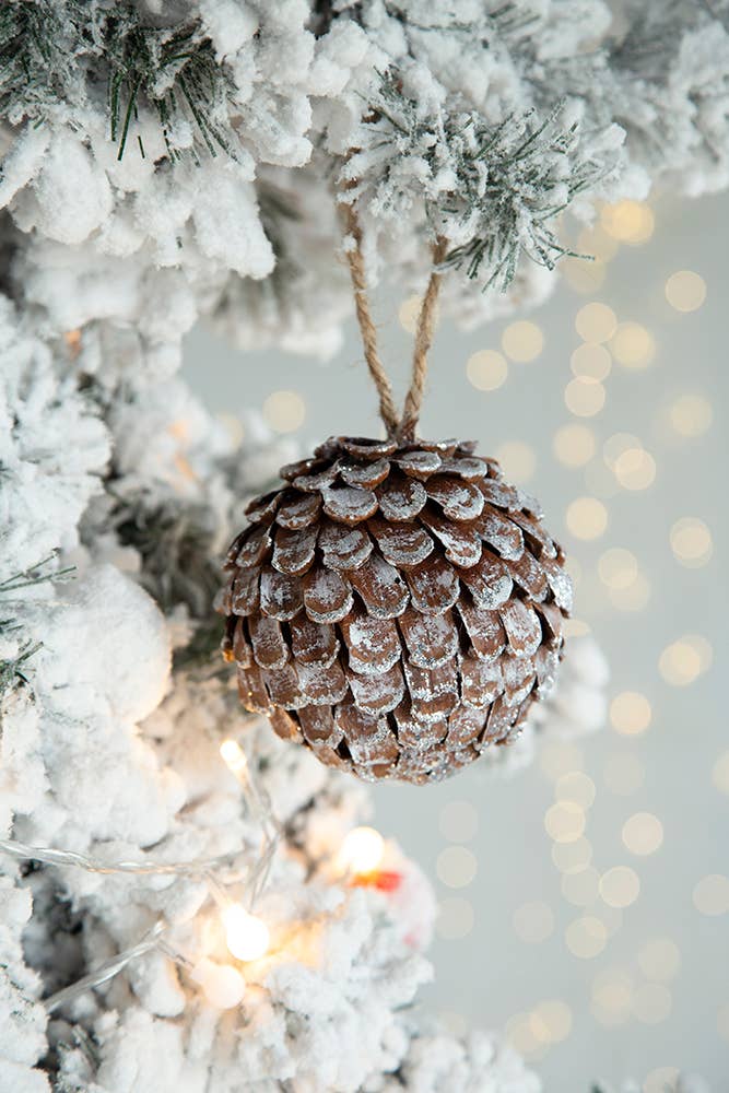 A&B Home Group Inc. - Wholesale Ornament - D4" Ball - Brown/White0