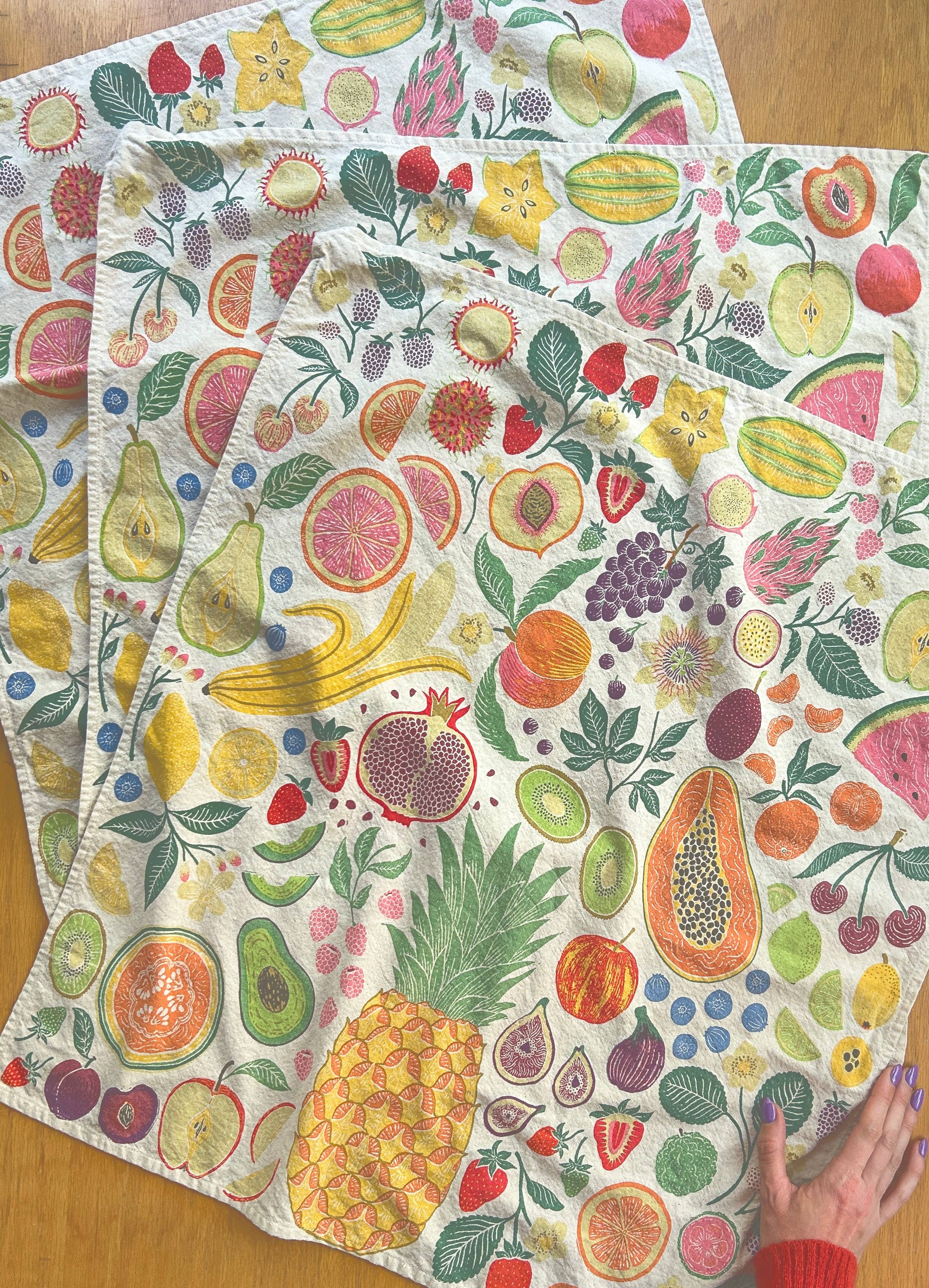 Lili Arnold - Wholesale Tea Towel - Organic Cotton Tea Towel - Fruit Basket15