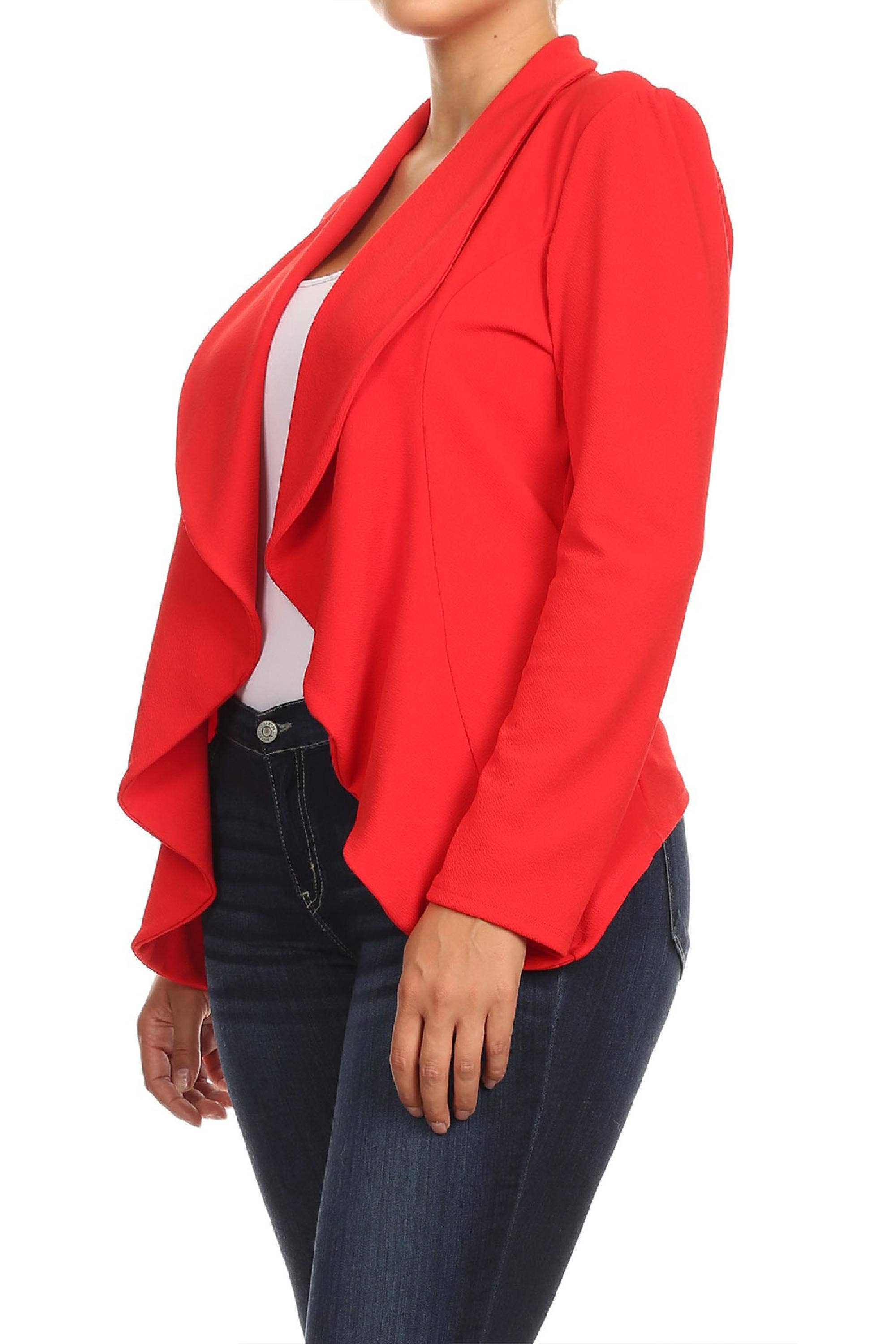 MOA COLLECTION – Blazer - Mulher por atacado – Jaqueta feminina sólida de mangas compridas para escritório42