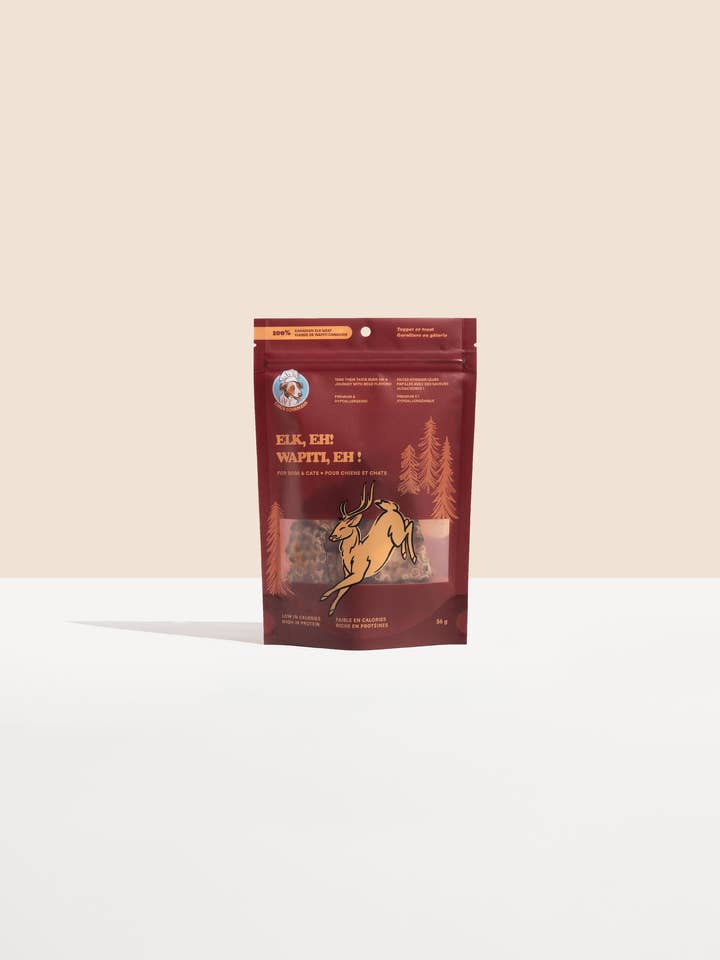 Morceaux de wapiti lyophilisés pour la vente par Chien Gourmand