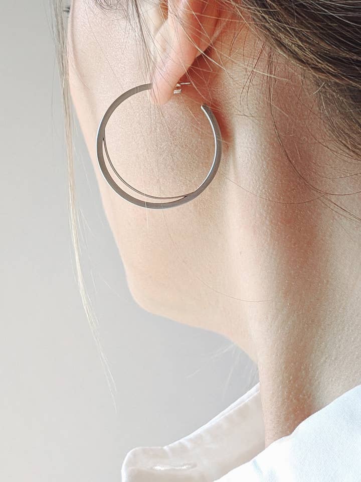 Crescent Hoops for wholesale by Emily Shaffer Studio